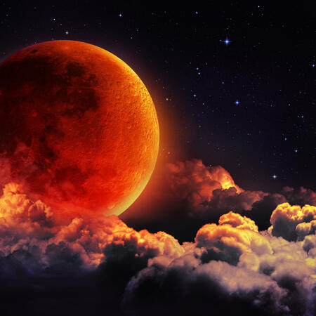 Bei der Mondfinsternis schiebt sich die Erde zwischen ihren Trabanten und die Sonne. | Foto: © Romolo Tavani - stock.adobe.com