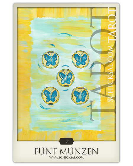 Five Coins | Fate Tarot © Verlag Franz