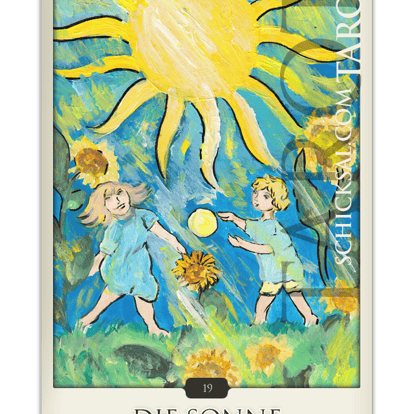 Tarotkarte "Die Sonne" im Schicksals-Tarot © Verlag Franz