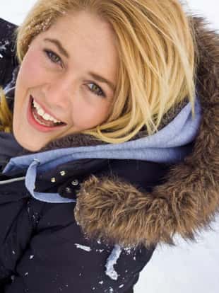 woman in snow
