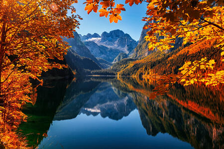 Lake Gosausee, Austria, at autumn