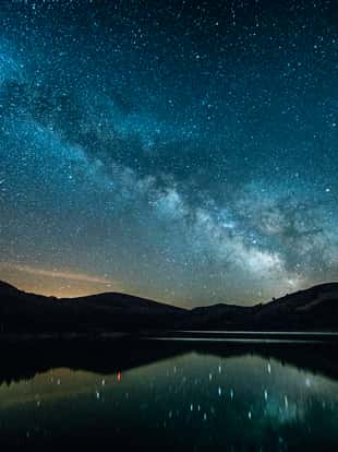 The milky way and its reflection on a northern Spanish lake.