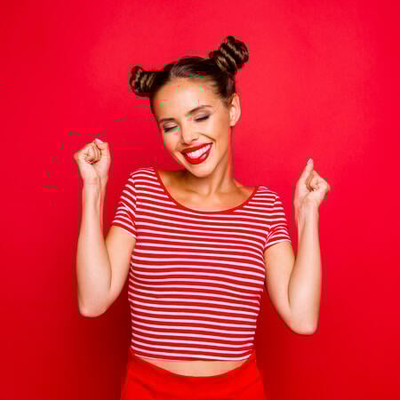 Happy Woman at valentines Day 2025