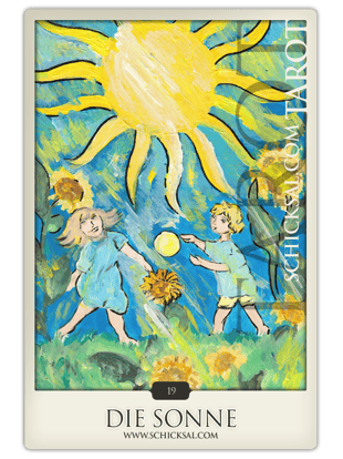 Tarotkarte "Die Sonne" im Schicksals-Tarot © Verlag Franz | Photo: &copy; Verlag Franz