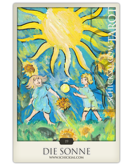 Tarotkarte "Die Sonne" im Schicksals-Tarot © Verlag Franz